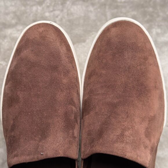 Vince Warren Brown Suede Slip On Platform Sneakers Womens Size 8.5 - Picture 14 of 15